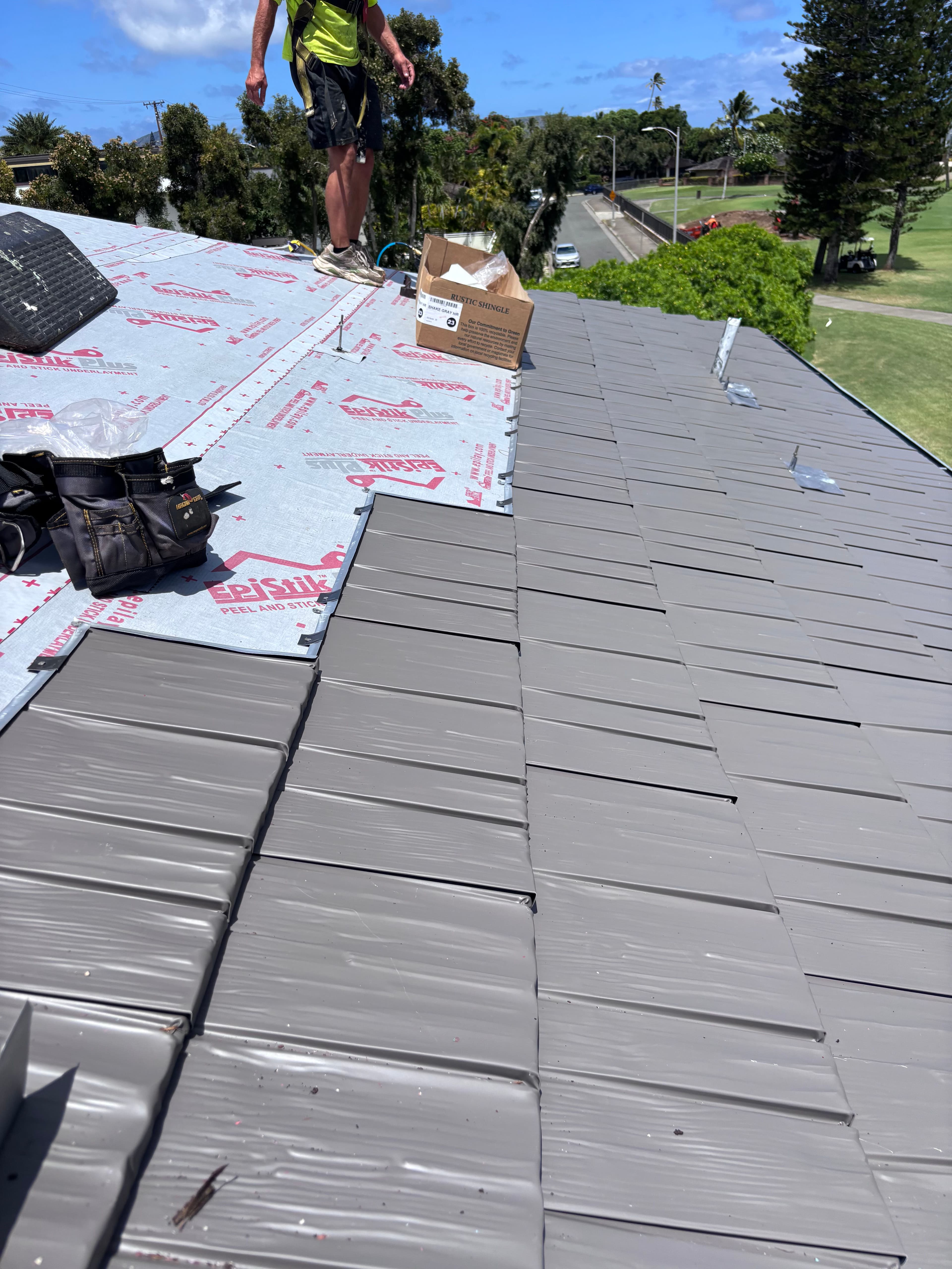 Project Wood Shake Replaced with Rustic Aluminum Shake Roofing image