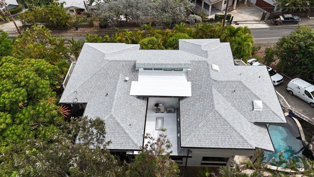Project Gray Shingle Roofing Transformation in Lanikai image