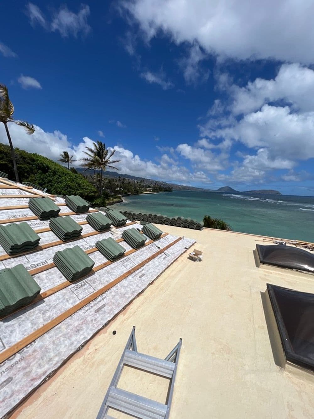 High-quality, durable roofing materials laid perfectly on a roof