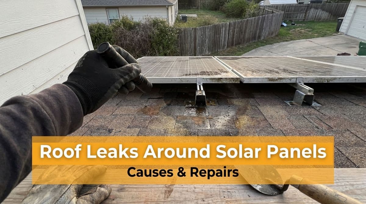 Roof Leaks Around Solar Panels: Causes & Repairs image